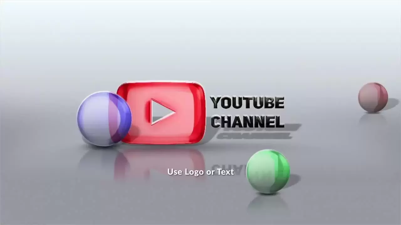 玻璃球LOGO标志显示AE模板视频下载