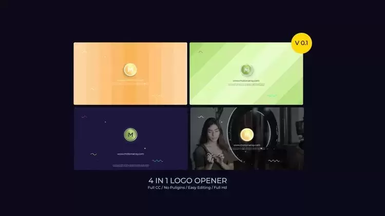 3D 标志AE模板视频下载(含音频)