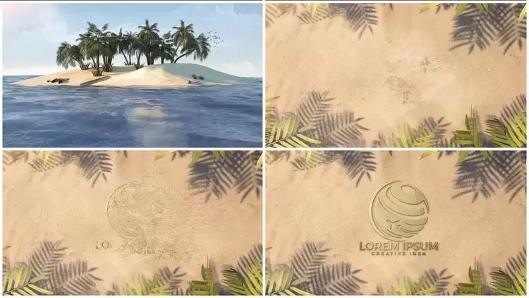 夏季热带标志logo梦幻动画AE模板视频下载