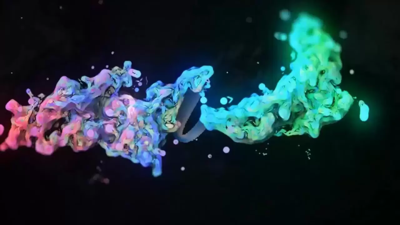彩色粒子运动标志AE模板视频下载(含音频)