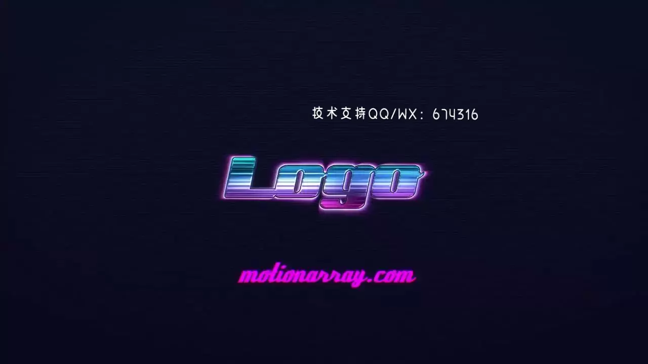 复古金属广告LOGO标志显示AE模板视频下载(含音频)