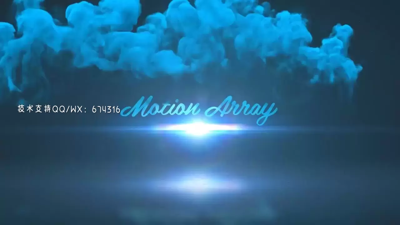 烟雾痕迹logo标志展示AE模板视频下载(含音频)