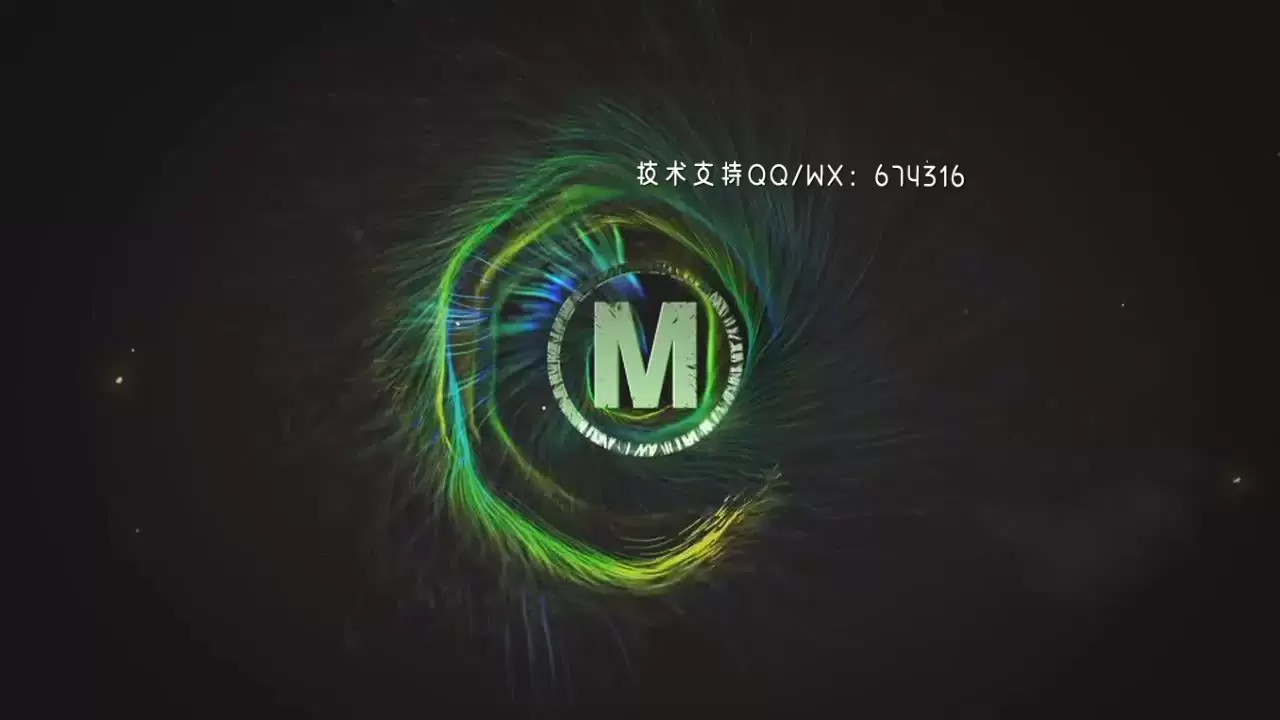 优雅漂亮的电影预告螺旋环绕粒子LOGO标志AE模板视频下载(含音频)