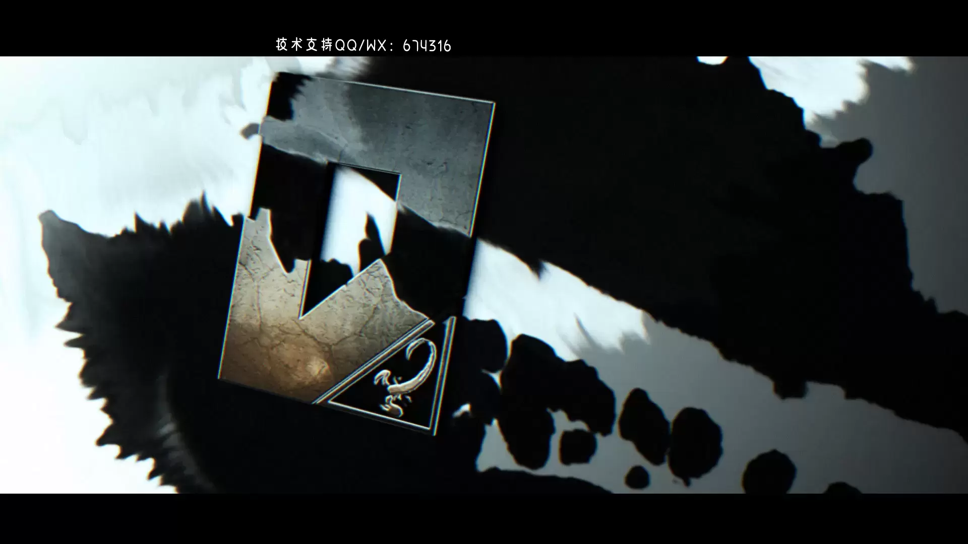 3D墨水LOGO标志显示AE模板视频下载(含音频)