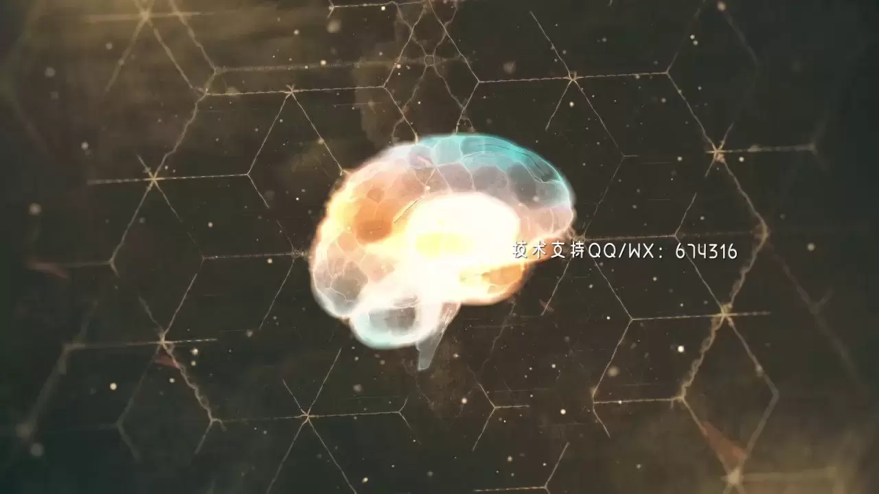 科技感人工智能头脑Logo动画AE模板视频下载