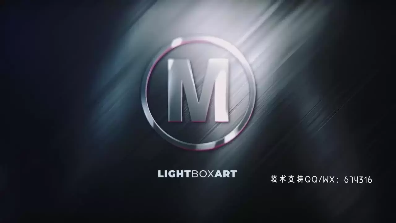 光面动态粒子logo视频展示AE模板视频下载