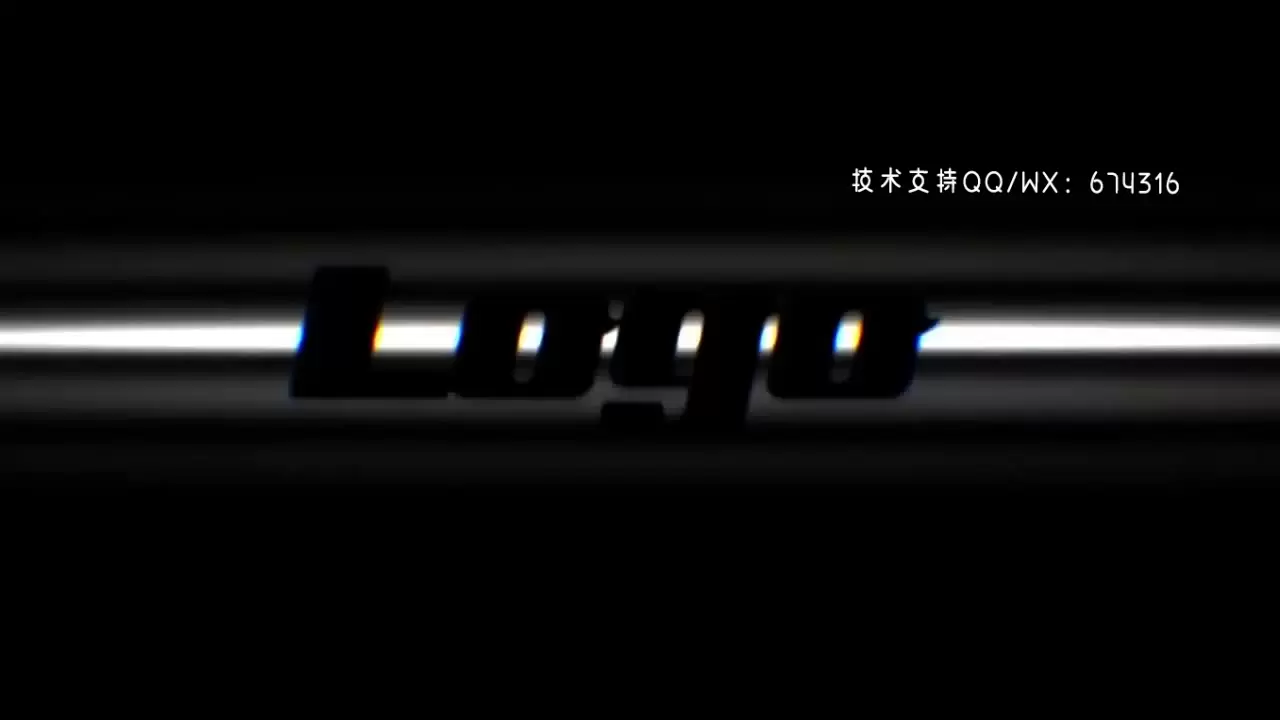 动态效果的小故障LOGO标志AE模板视频下载