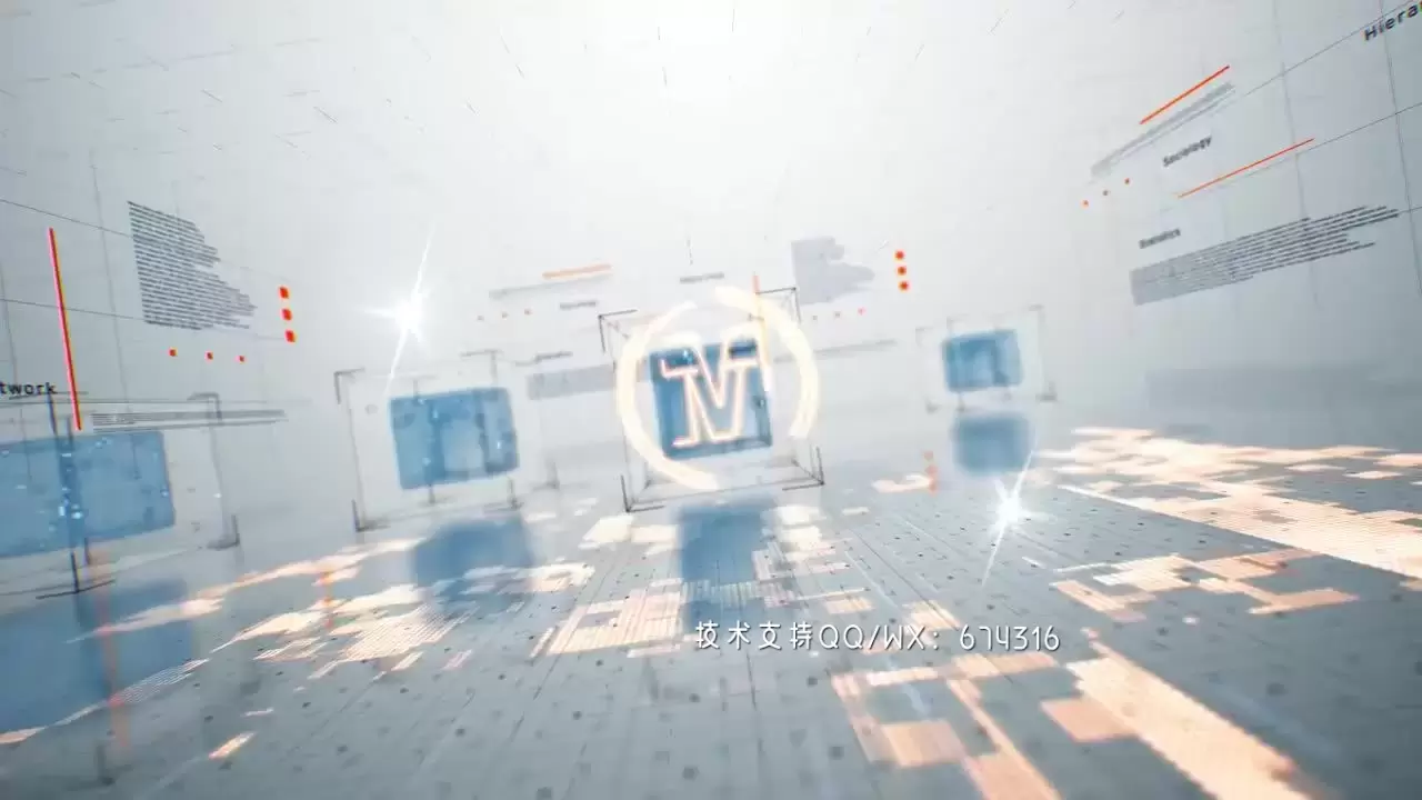 霓虹灯发光3D技术LOGO标志AE模板视频下载