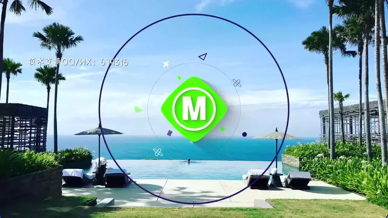 彩色形状的LOGO标志显示AE模板视频下载