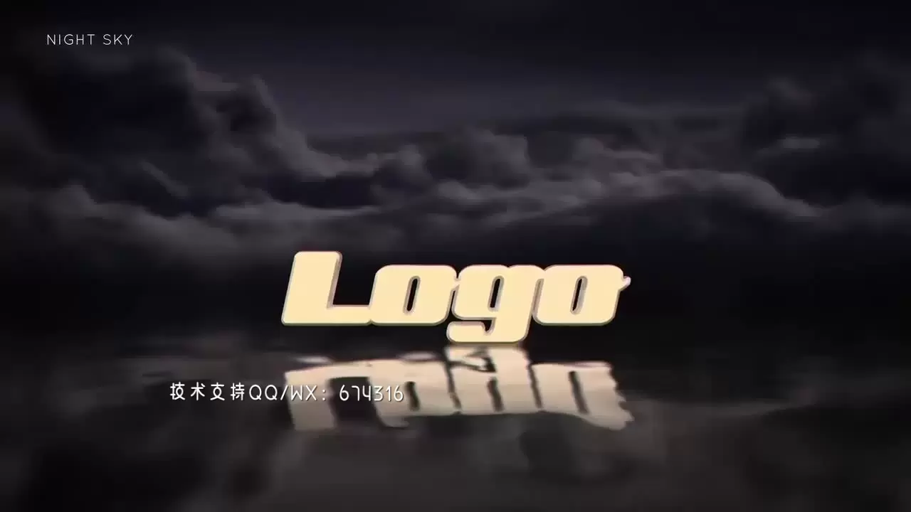 3D海LOGO标志动画模板效果AE模板视频下载