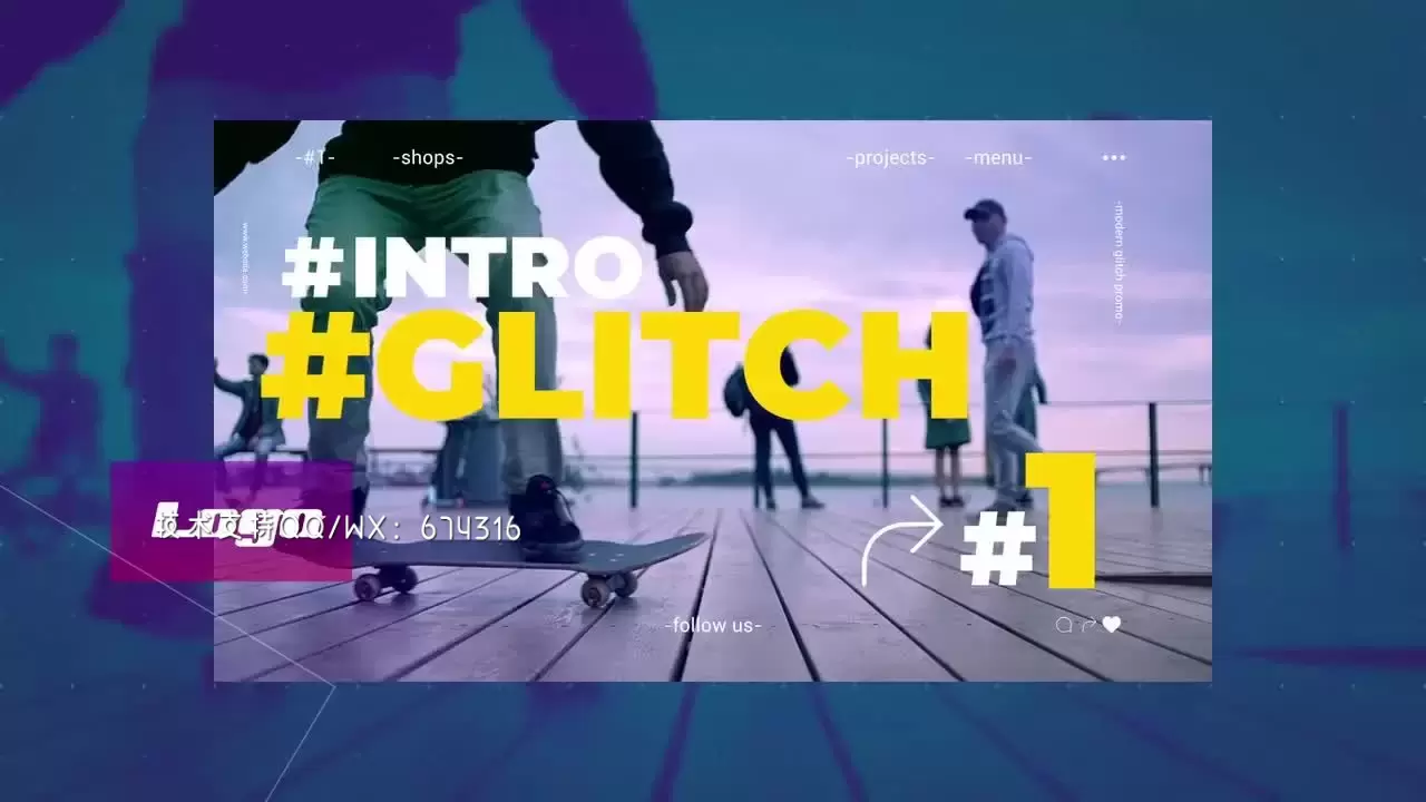 动态时尚的创意文字动画LOGO标志展示AE模板视频下载