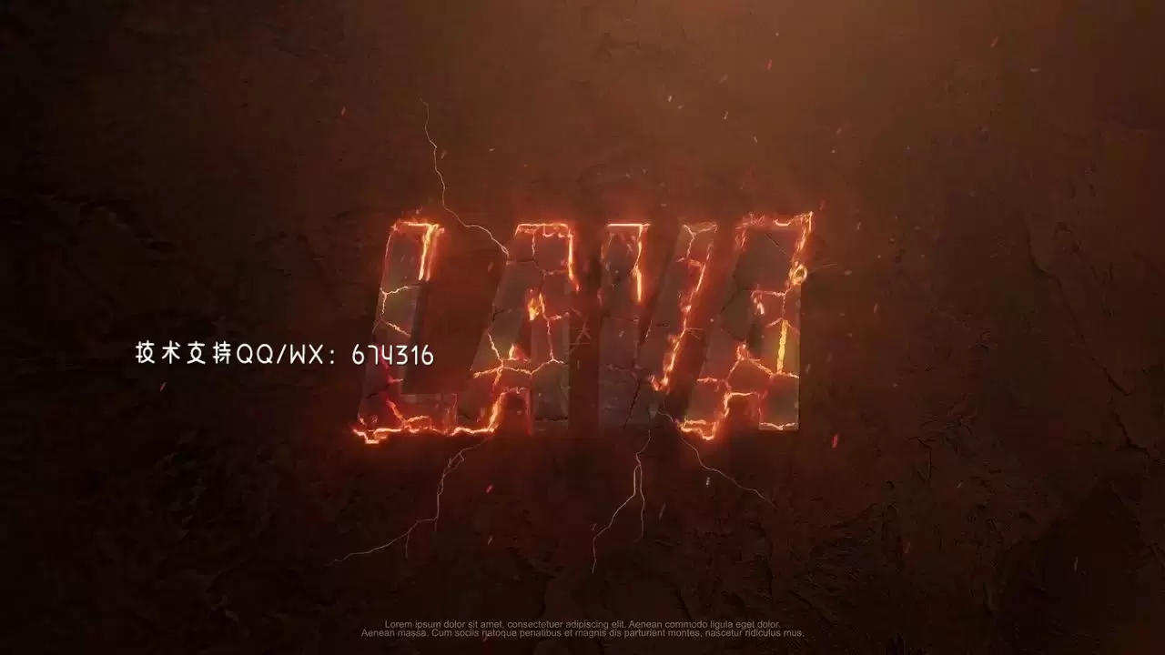 快速充满活力的熔岩LOGO标志展示AE模板视频下载(含音频)