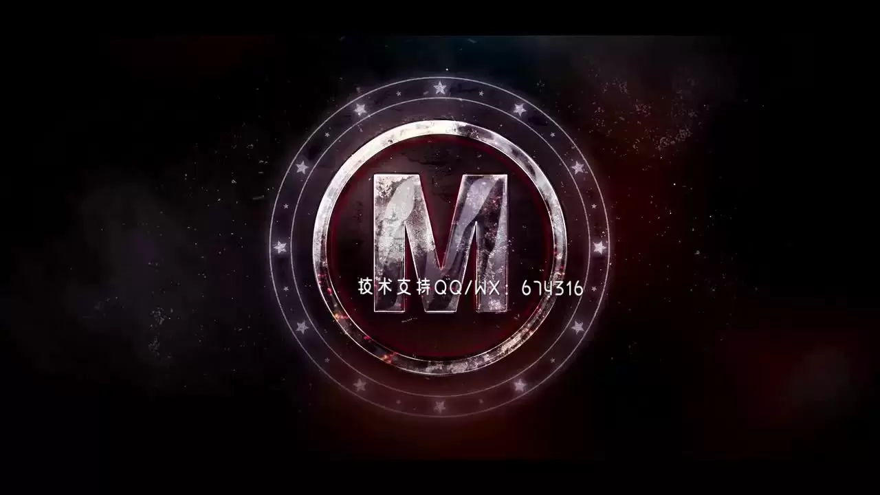 黑暗和庄严的史诗电影标志AE模板视频下载(含音频)