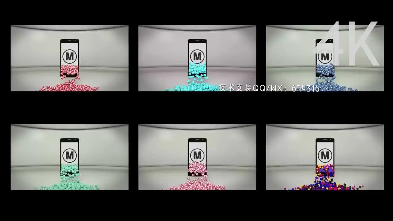 动态掉落的小球产品介绍logo展示AE模板视频下载(含音频)