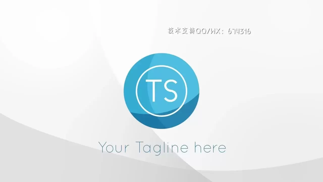 简洁的二维动态LOGO标志演示AE模板视频下载(含音频)