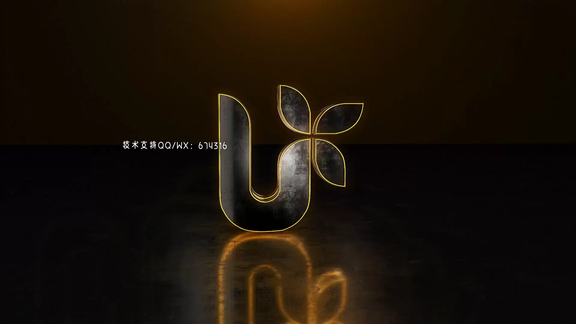 典雅的黑色LOGO标志显示AE模板视频下载(含音频)