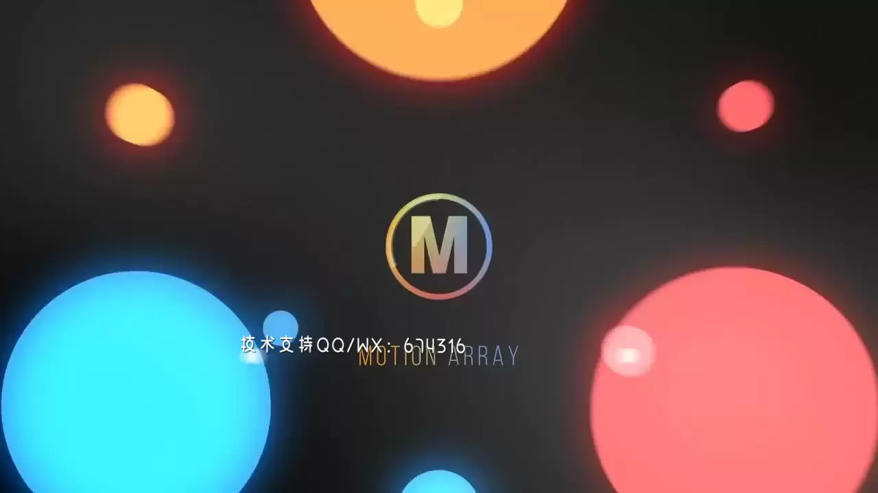 色彩绚烂多形状Logo AE模板视频下载