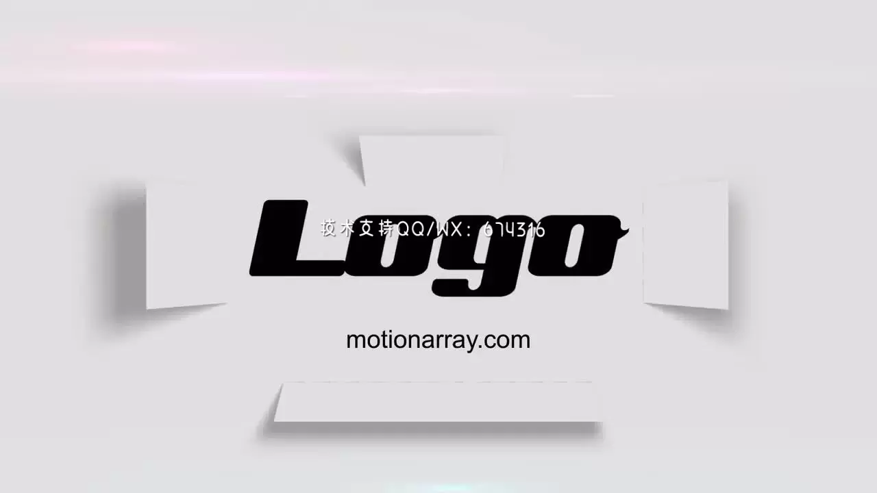 简单的广告LOGO标志显示AE模板视频下载(含音频)