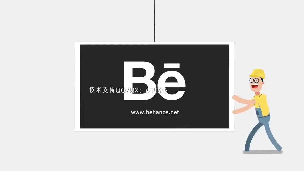 干净色彩鲜艳创意的角色LOGO标志展示AE模板视频下载(含音频)