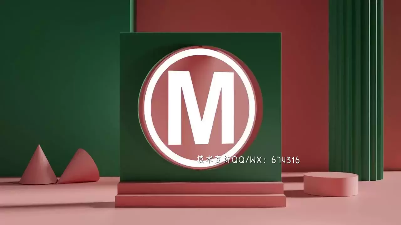 LOGO标志显示和循环动画AE模板视频下载
