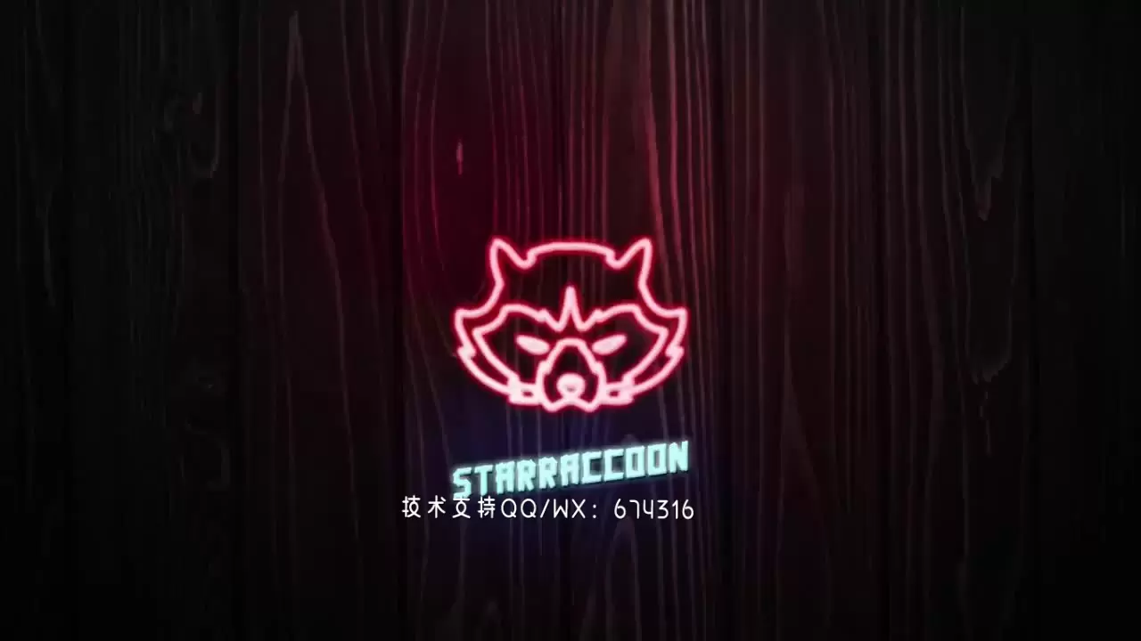 霓虹灯风格LOGO标志AE模板视频下载