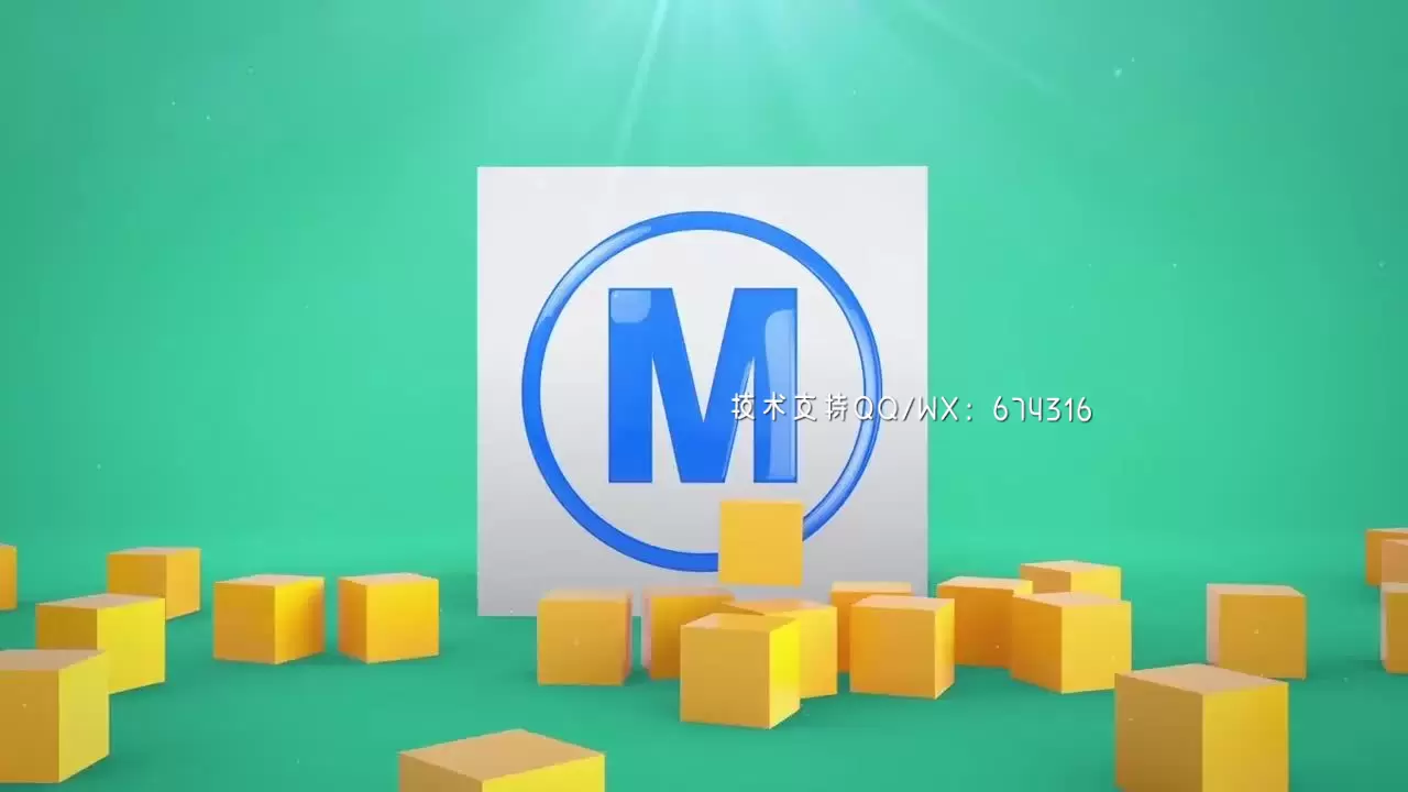 明亮且动态的立方体LOGO标志AE模板视频下载(含音频)插图 明亮且动态的立方体LOGO标志AE模板视频下载(含音频)插图