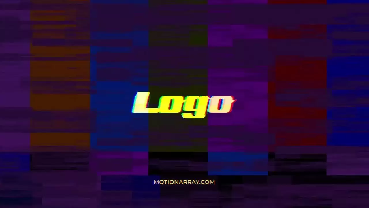 具有炫酷和扭曲效果的logo动态展示AE模板视频下载