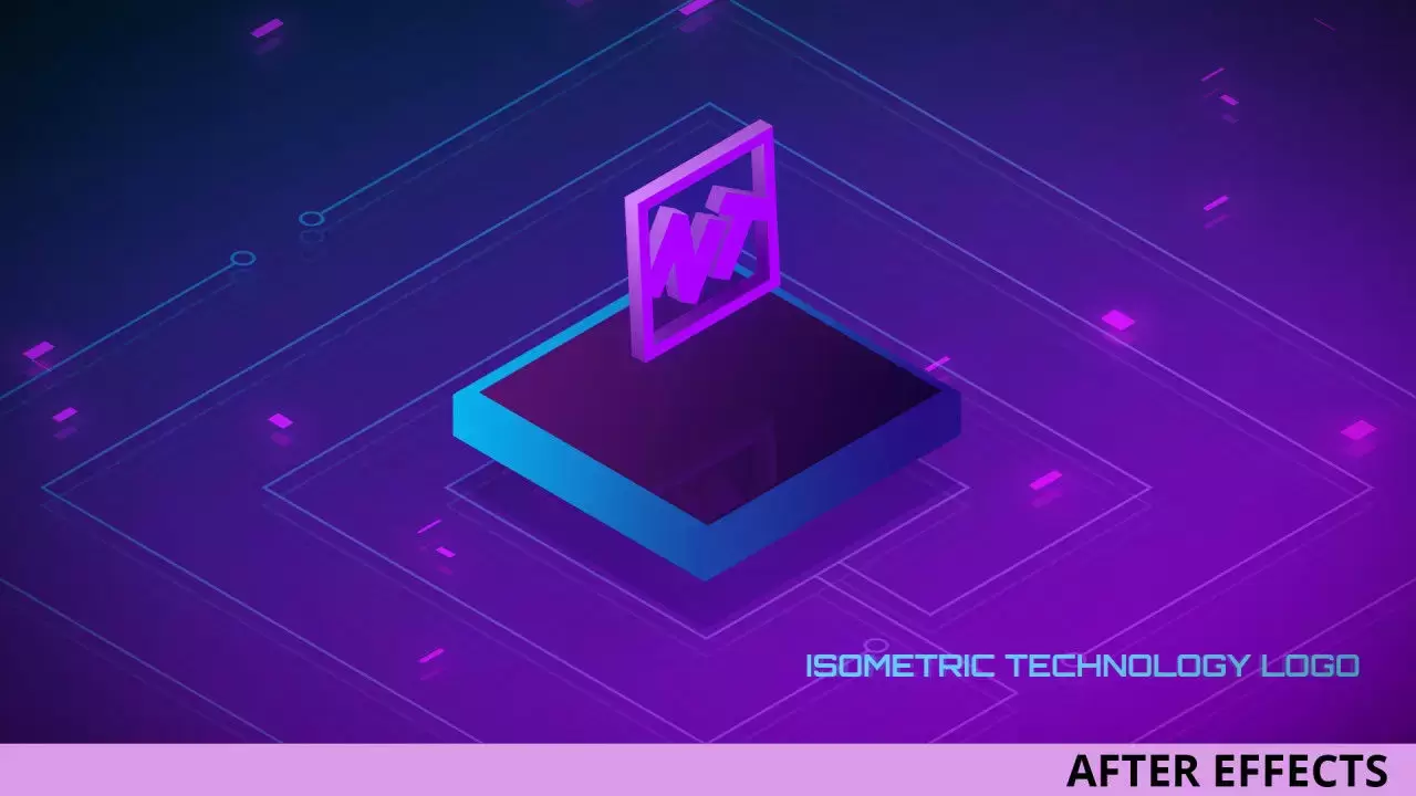 3D科技感动态logo动画AE模板(含音频)