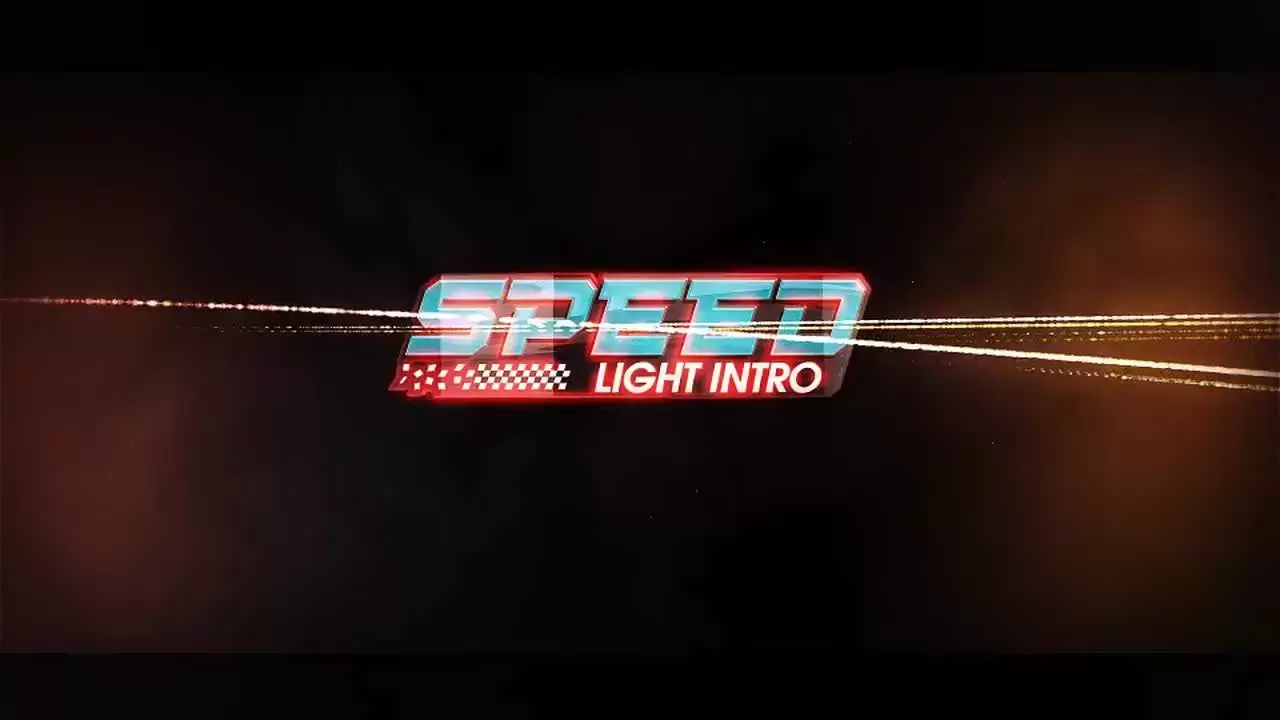 速度赛车LOGO标志显示AE模板视频下载(含音频)