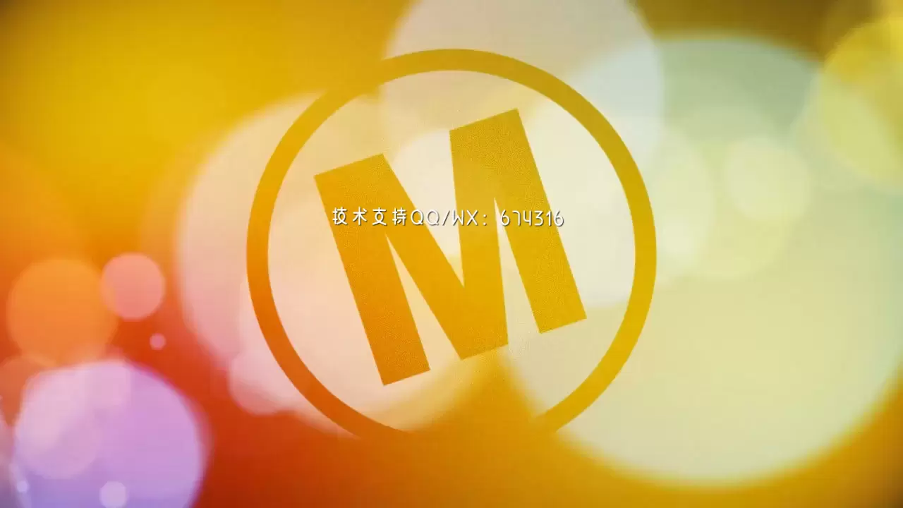 缓慢移动的粒子动态LOGO标志展示AE模板视频下载(含音频)
