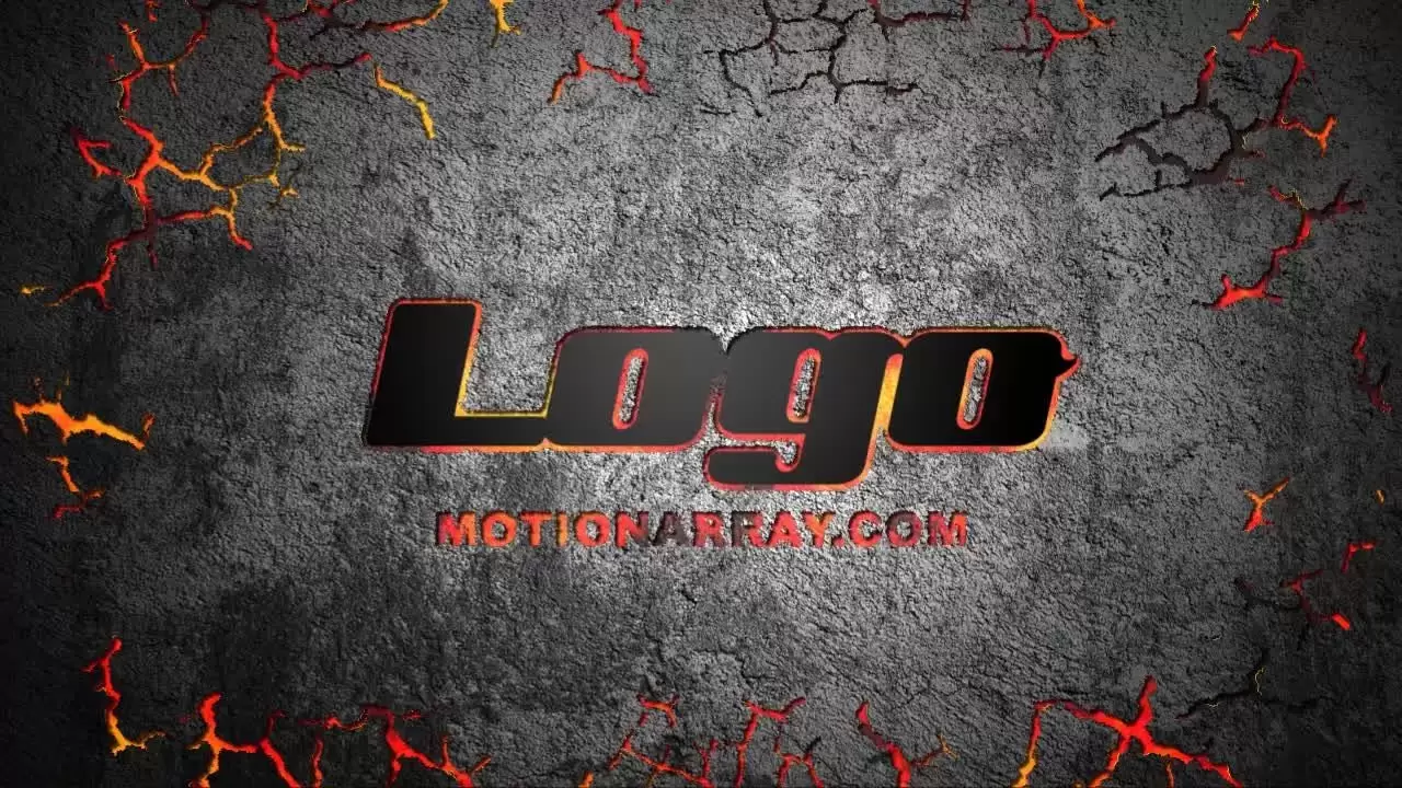 地面裂缝广告LOGO标志显示AE模板视频下载-附音频