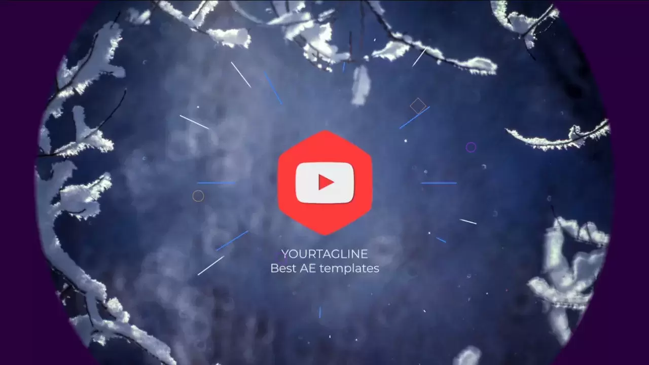 涡流LOGO标志揭示AE模板视频下载-含配乐
