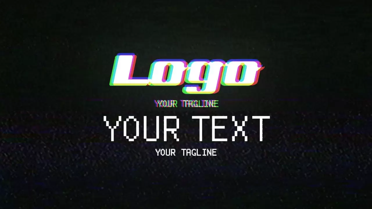 小故障LOGO标志AE模板视频下载-附音频