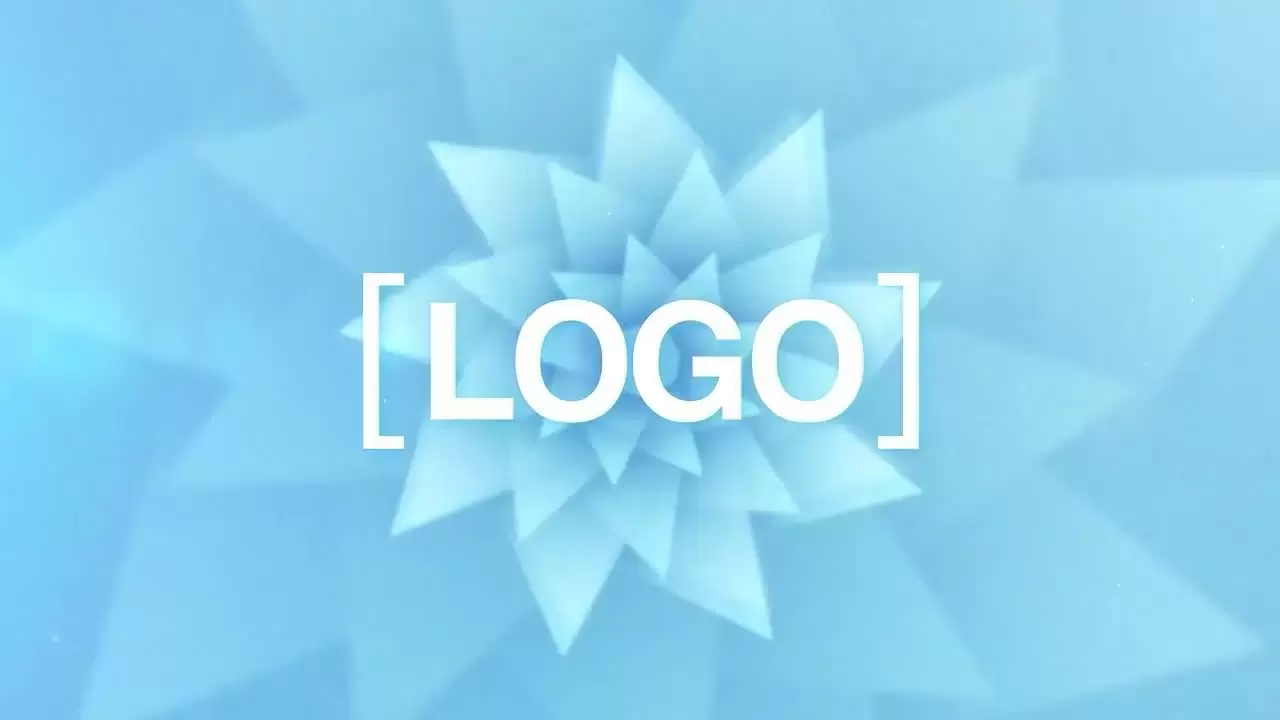 三重动态几何LOGO标志AE工程-附音频