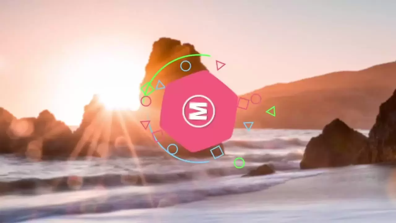 动态涂色LOGO标志AE工程-附音频