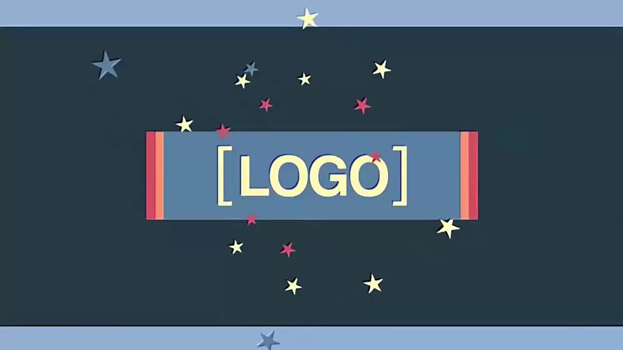 星星介绍有趣LOGO标志展示AE工程-附音频
