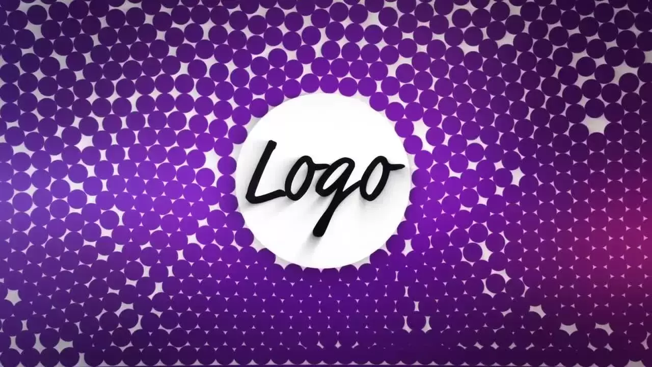 彩色小球围绕Logo演绎动画AE工程-附音频