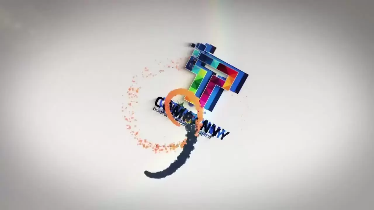 简洁线条logo展示AE工程-附音频