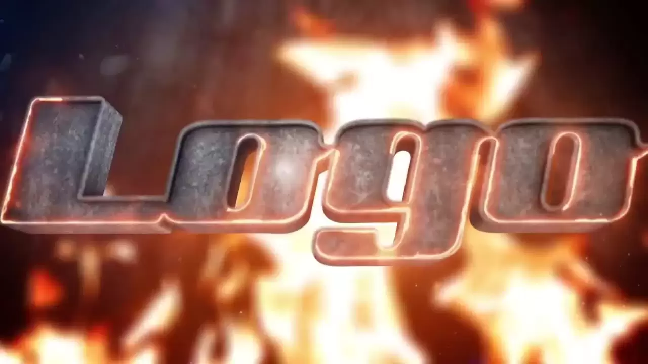 消防和金属LOGO标志显示AE工程-附音频
