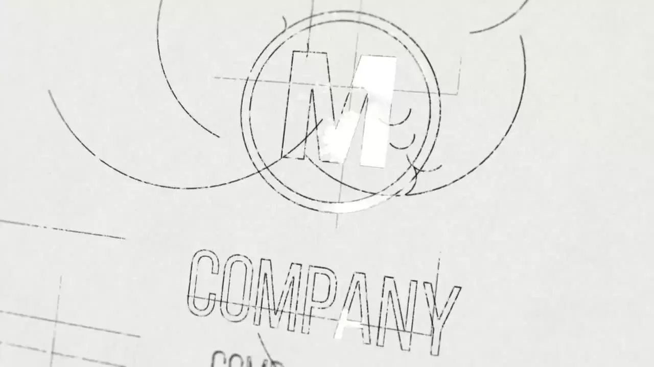 手绘艺术logo素描动画AE工程-附音频