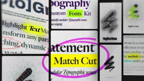 AE模板介绍:高亮文字匹配剪辑片头制作器 | 文字 & 标志版