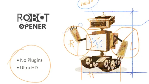 「像素机器人科技风MG片头」AE模板介绍