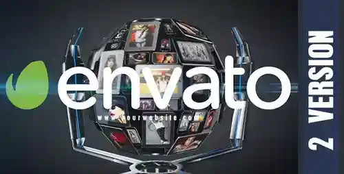 地球媒体墙动态展示AE模板 | 创意三维作品集开场