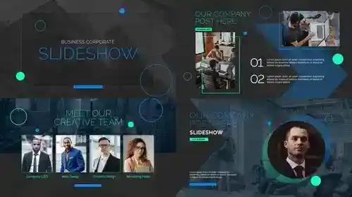 AE模板:动态简约企业展示幻灯片