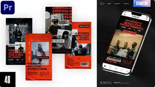 Premiere Pro的城市生活街头服饰PR模板