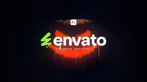万圣节标志开场模板 (Halloween Logo Reveal) - 中文介绍