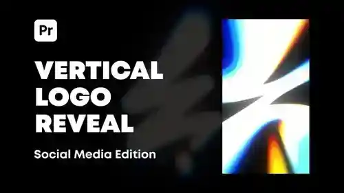 垂直优雅的标志揭示PR模板