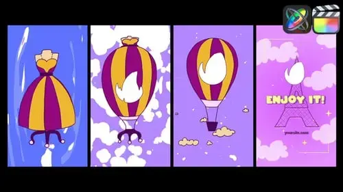 垂直旅行变形标志为FCPX模板