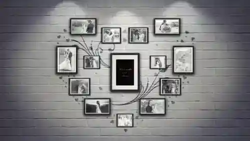 婚礼回忆画廊展示展示和灯光AE视频