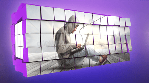 动画和立方体三维空间展示AE视频